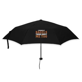 Bagel Lover Art Bagels - Umbrella (small) - black - Front