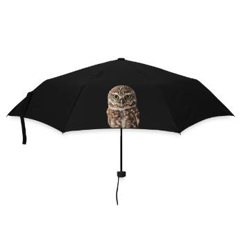 Owl - Umbrella (small) - black - Front