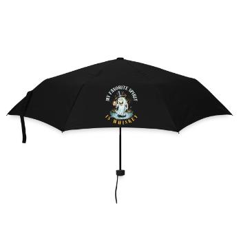 Spooky Ghost with Whiskey and Top Hat - Umbrella (small) - black - Front