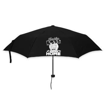 Christmas Santa Is My Home - Umbrella (small) - black - Front