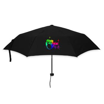 Tambours Tambours Baguette Batteur Musique Groupe Rock - Parapluie standard - noir - Devant