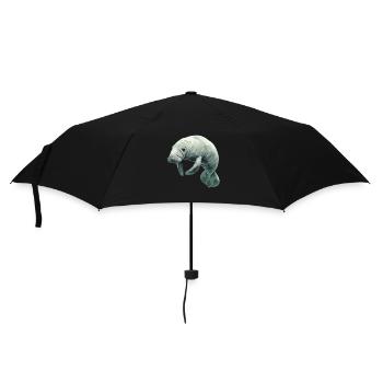 Seekuh Manatees Manatee - Regenschirm (klein) - Schwarz - Vorne
