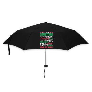 Christmas I Am A Christmas Girl - Umbrella (small) - black - Front