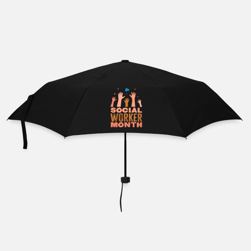 Soziale Arbeit Monat Würdigung - Regenschirm (klein) - Schwarz