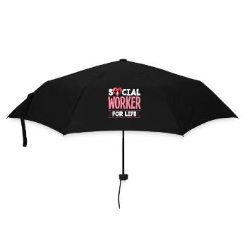 Travailleur social à vie - Parapluie standard - noir - Devant