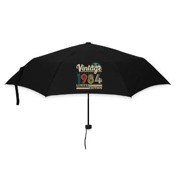 1984 Vintage Retro Geburtstagsgeschenk - Regenschirm (klein) - Schwarz - Vorne