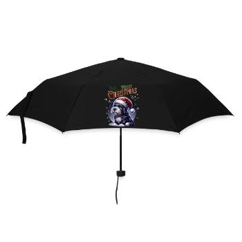 Père Noël Chien Noël Hommes et femmes - Parapluie standard - noir - Devant