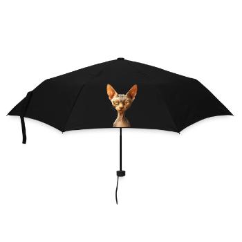 Sphynx Katze Sphynxkatze Canadian Cat Süße Sphinx - Regenschirm (klein) - Schwarz - Vorne
