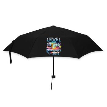 Level 13 Unlocked since 1982 Birthday - Umbrella (small) - black - Front