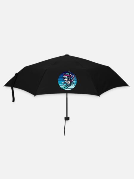 Sports d’hiver Ski Chat Neige Hiver Enfants - Parapluie standard - noir