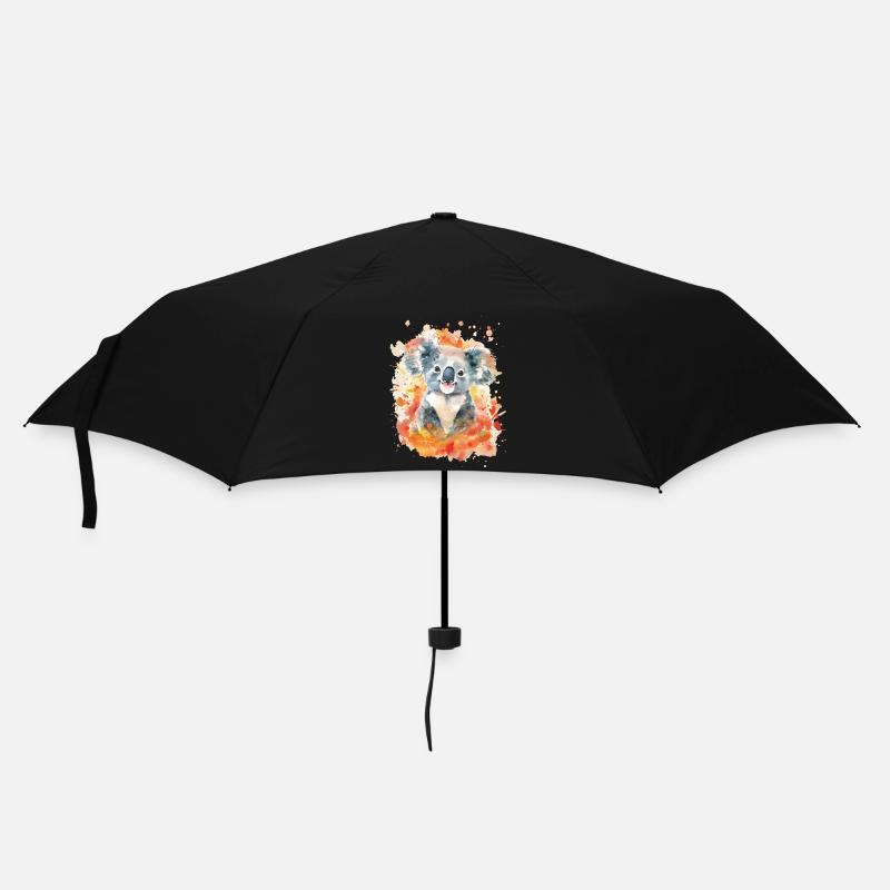 Koala - Regenschirm (klein) - Schwarz
