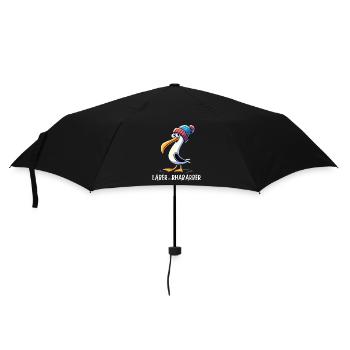 Hamburg Norddeutschland Labern Möwe Nordsee Lustig - Regenschirm (klein) - Schwarz - Vorne