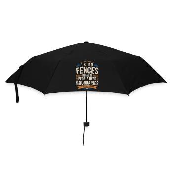 Zauninstallateur Zaunbauer Fence Installer - Regenschirm (klein) - Schwarz - Vorne