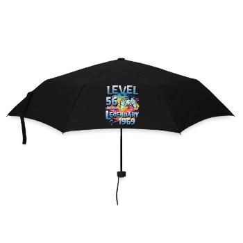 Level 56 Freigeschaltet seit 1982 Geburtstag - Regenschirm (klein) - Schwarz - Vorne
