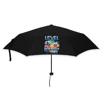 Level 43 Unlocked since 1982 Birthday - Umbrella (small) - black - Front