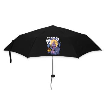 72nd Birthday Zombie - 71 + Zombie Finger for - Umbrella (small) - black - Front