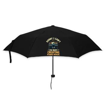 Tut mir leid, ich kann nicht, ich bin damit beschäftigt, Klaviermusik zu kreieren - Regenschirm (klein) - Schwarz - Vorne