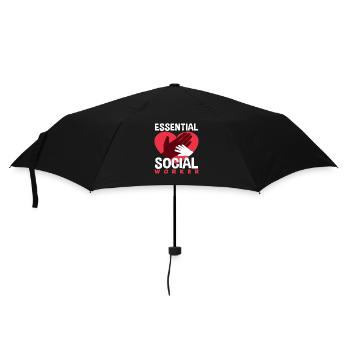 Essential Social Worker Heart Hands - Umbrella (small) - black - Front