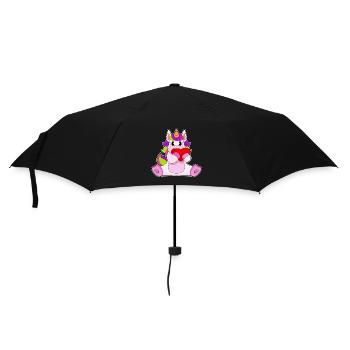 Unicorn Heart - Umbrella (small) - black - Front