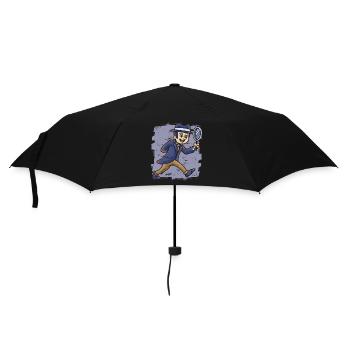 Service-Agent Offizier Detektiv - Regenschirm (klein) - Schwarz - Vorne