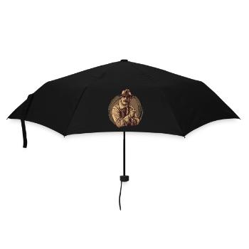 Service-Agent Offizier Detektiv - Regenschirm (klein) - Schwarz - Vorne