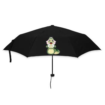 Raupe Braut Herz Hochzeit - Regenschirm (klein) - Schwarz - Vorne