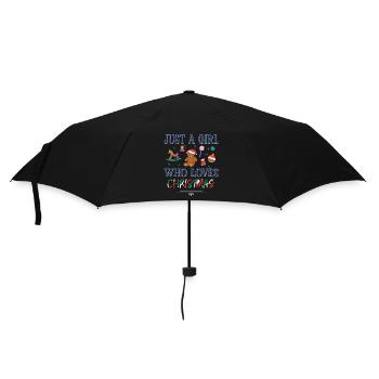 Just a Girl Who Loves Christmas – Christmas Design - Umbrella (small) - black - Front