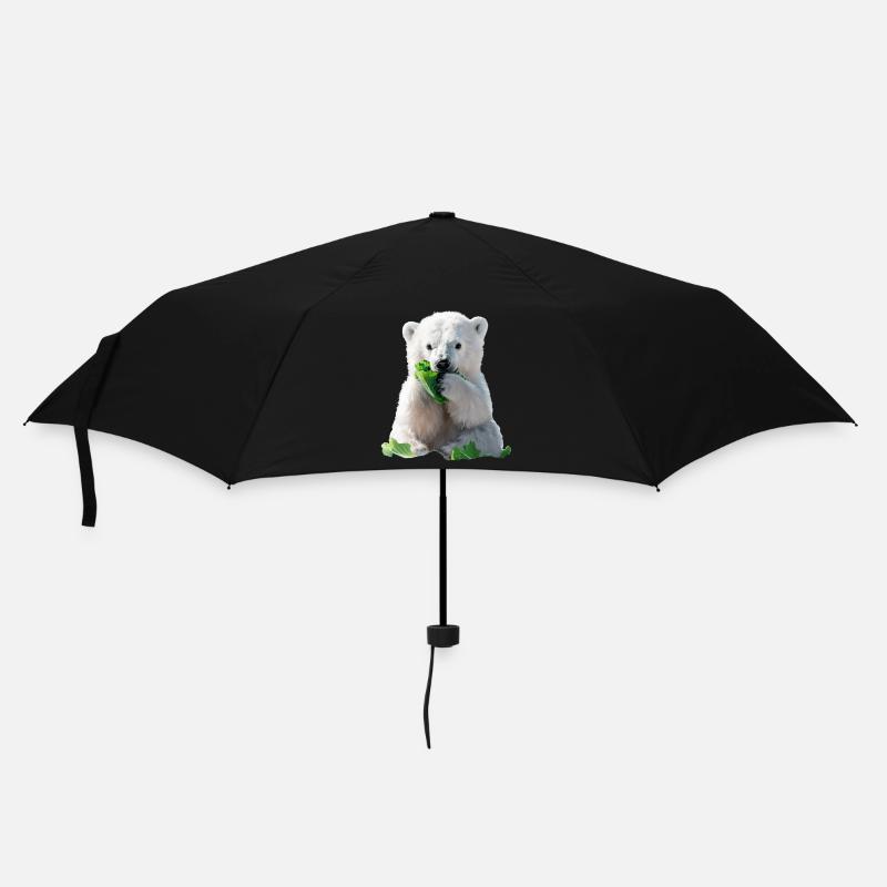 Eisbär - Regenschirm (klein) - Schwarz