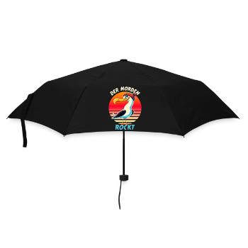 Der Norden rockt Hamburg Nordsee Norddeutsch Moin - Regenschirm (klein) - Schwarz - Vorne
