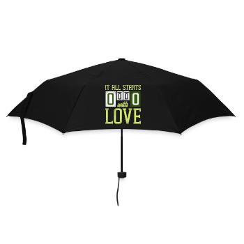 Funny Tennis Player Racket It All - Umbrella (small) - black - Front