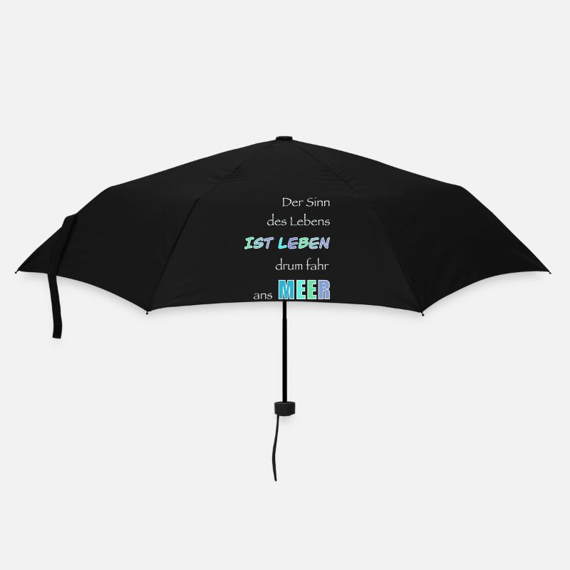 Lebensmotto im Meeresstil - Regenschirm (klein) - Schwarz