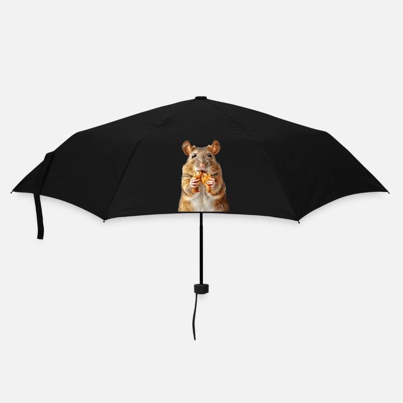 Ratte - Regenschirm (klein) - Schwarz