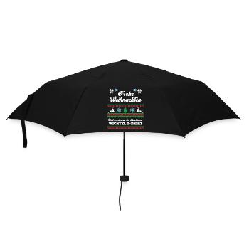 Frohe Weihnachten Hässliches Wichtelshirt Wichteln - Regenschirm (klein) - Schwarz - Vorne