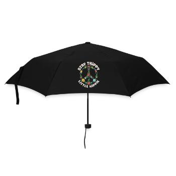 Stay Trippy Little Hippie Floral Peace Sign - Umbrella (small) - black - Front