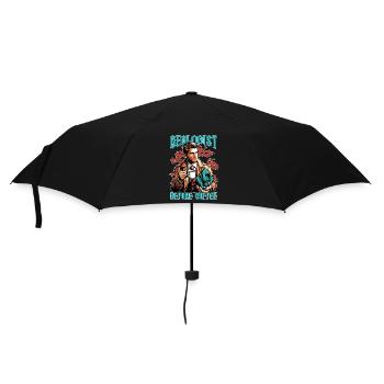 Géologue avant la collecte de roches Amateur de café - Parapluie standard - noir - Devant