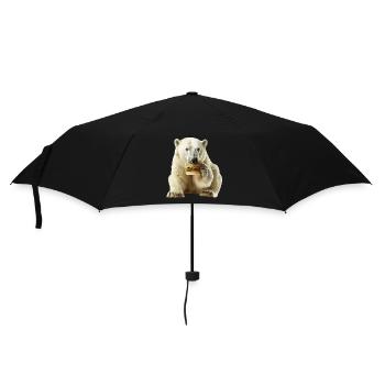 Ours blanc - Parapluie standard - noir - Devant