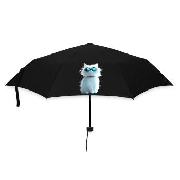 Angora Cat White Angora Cat Cute Angora Cats - Umbrella (small) - black - Front