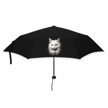 Angora Cat White Angora Cat Cute Angora Cats - Umbrella (small) - black - Front