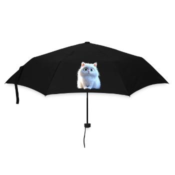 Angora Cat White Angora Cat Cute Angora Cats - Umbrella (small) - black - Front