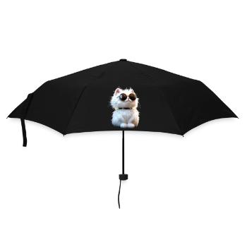 Angora Cat White Angora Cat Cute Angora Cats - Umbrella (small) - black - Front