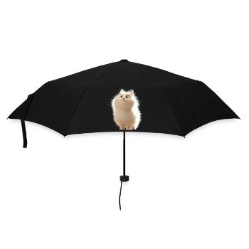 Angora Cat White Angora Cat Cute Angora Cats - Umbrella (small) - black - Front