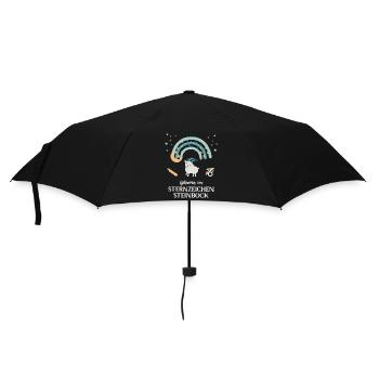 Steinbock Sternzeichen Geburtstag Tierkreiszeichen - Regenschirm (klein) - Schwarz - Vorne