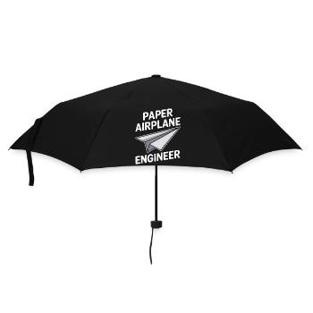 Avion en papier disant blague Avion en papier cadeau - Parapluie standard - noir - Devant