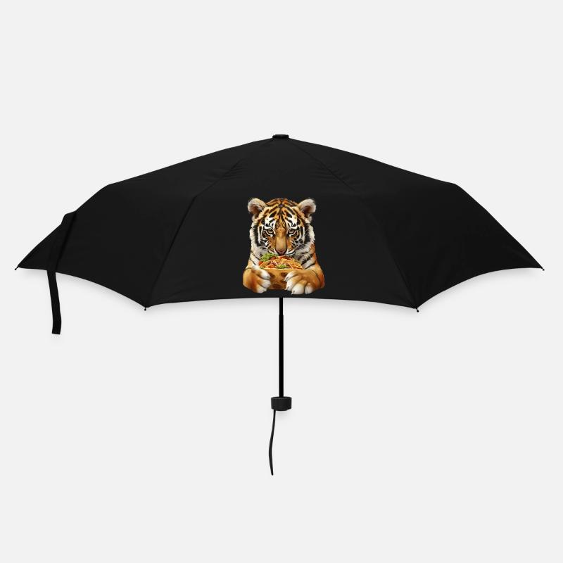 Tiger - Regenschirm (klein) - Schwarz