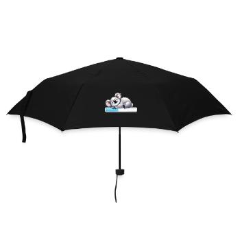 Cute sleeping koala with loading bar - Umbrella (small) - black - Front