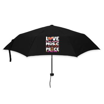 Love is my weapon, music is my religion, - Umbrella (small) - black - Front