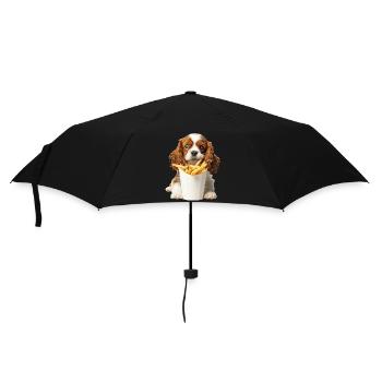 Cavalier King Spaniel - Regenschirm (klein) - Schwarz - Vorne