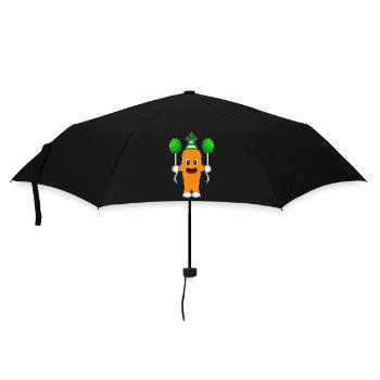 Ballon d’anniversaire à la carotte - Parapluie standard - noir - Devant