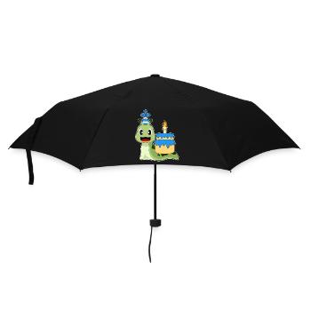Gâteau d’anniversaire d’escargot - Parapluie standard - noir - Devant