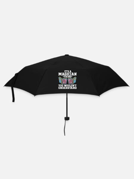 Funny Magician Magic - Regenschirm (klein) - Schwarz